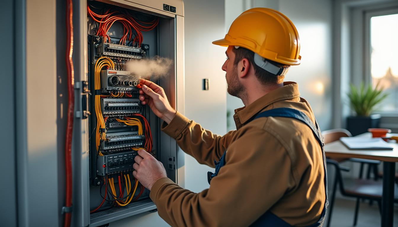Illustration: Comprendre le diagnostic électrique du tableau en cas de surchauffe et odeur