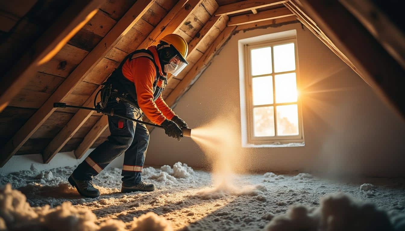 Illustration: Pourquoi l’isolation par soufflage présente aussi des avantages à connaître