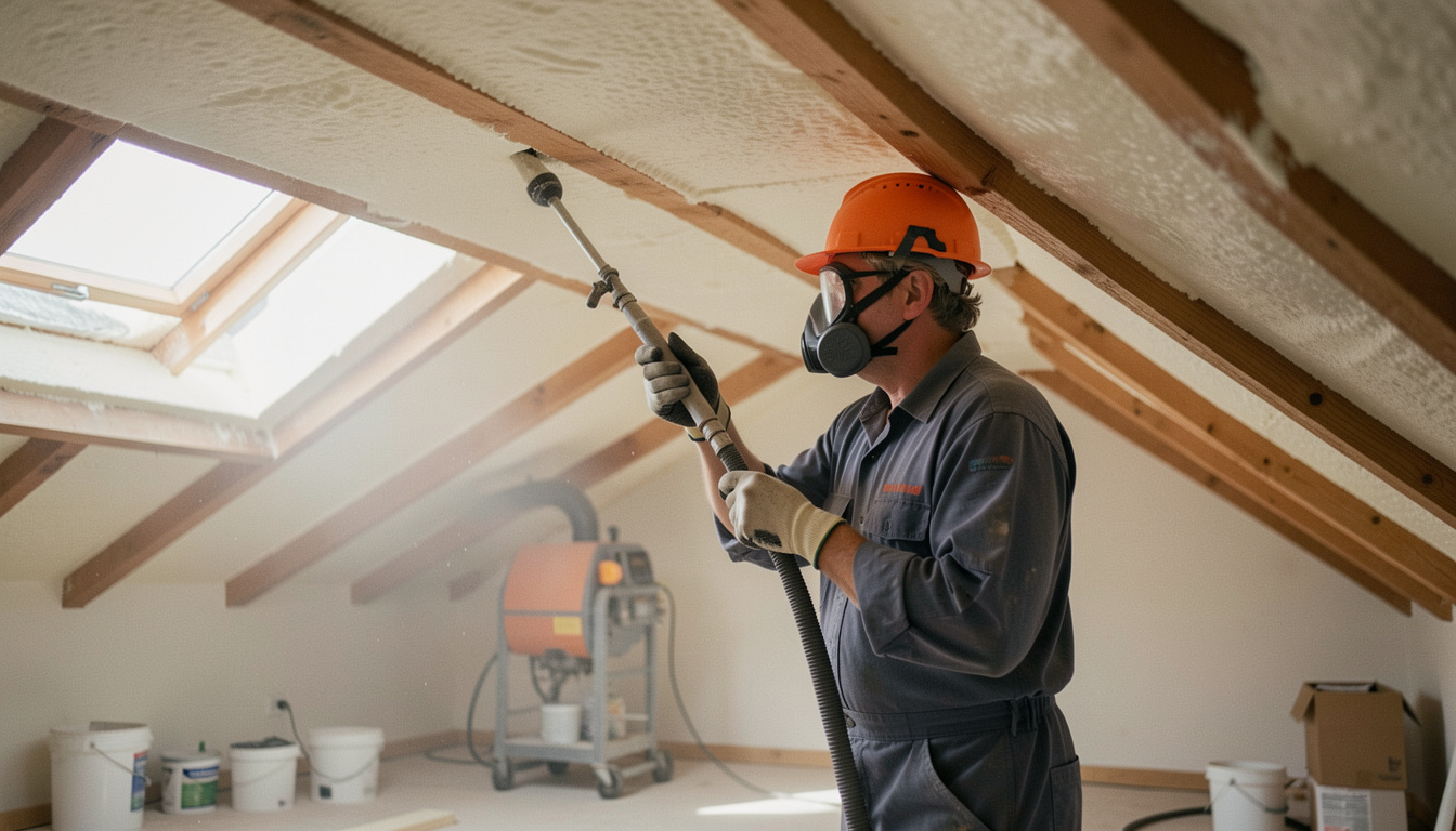 Isolation de plafond par projection : avantages et pose